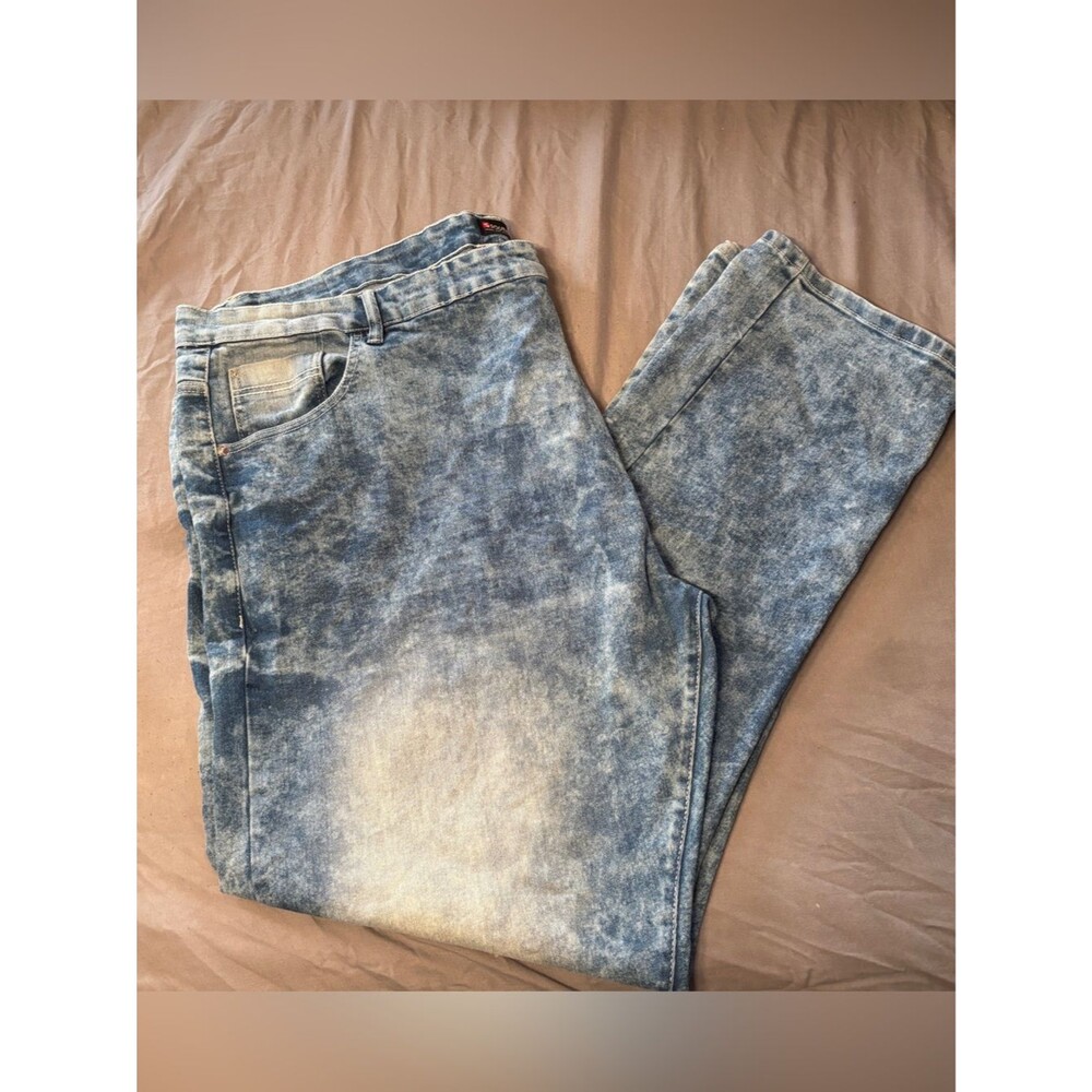 South Pole Men’s Acid Wash Slim Straight Jeans Y2K Street Wear Big and Tall